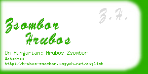 zsombor hrubos business card